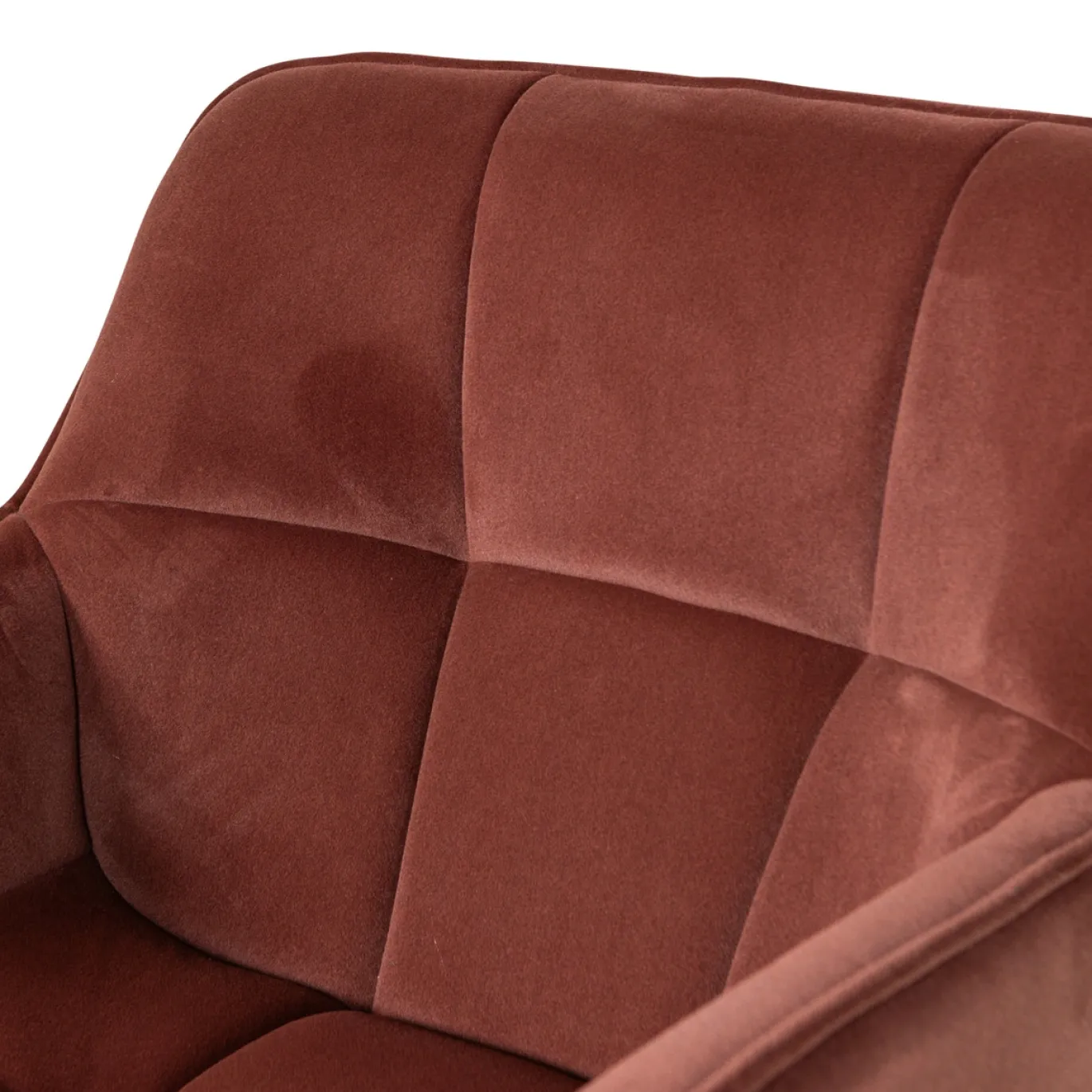 Woood Draaifauteuil Wibo Mat Velvet Bruinrood