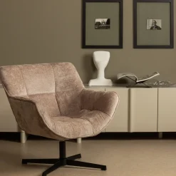 Woood Draaifauteuil Wibo Taupe