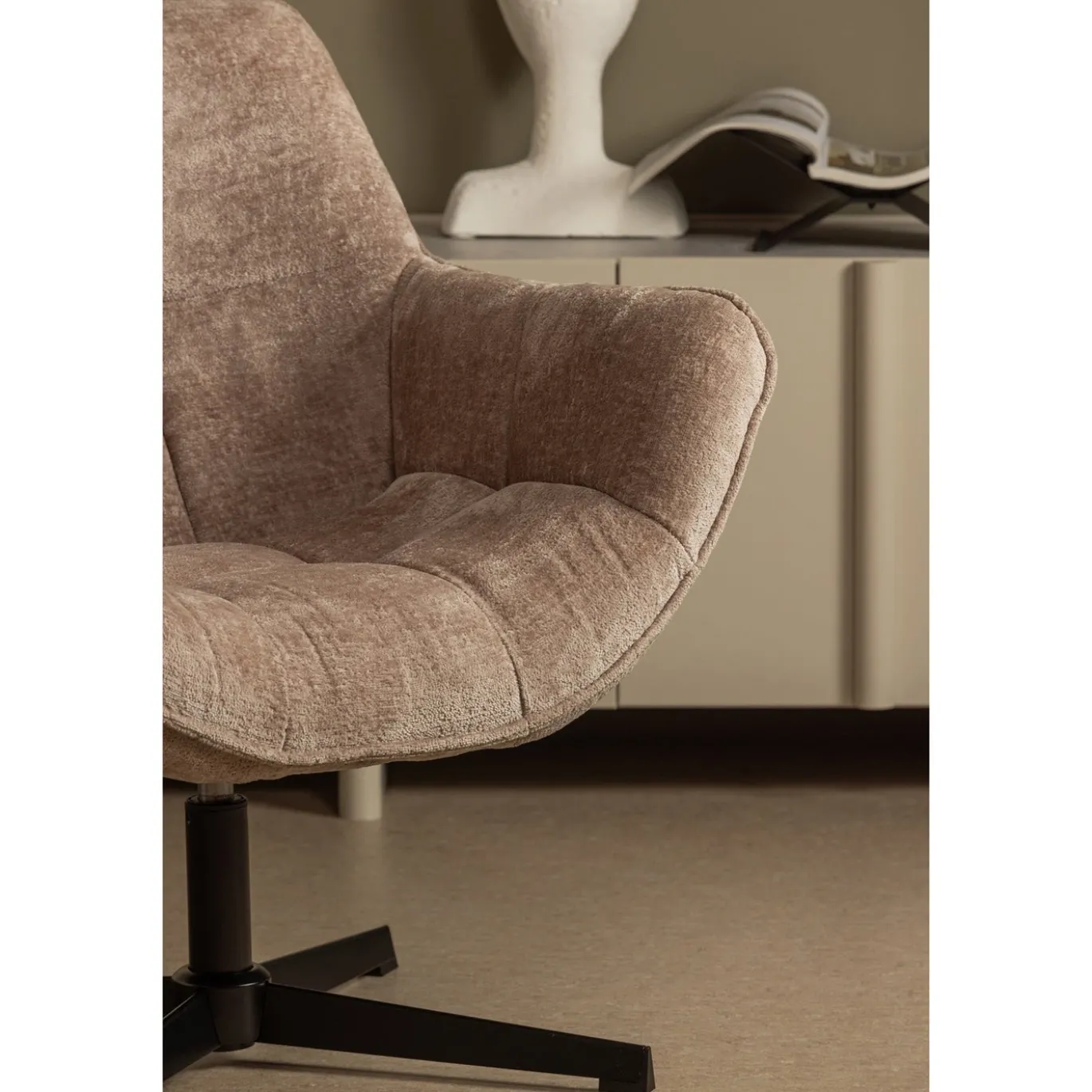 Woood Draaifauteuil Wibo Taupe