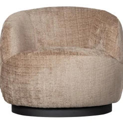 Woood Draaifauteuil Woolly Chenille Zand