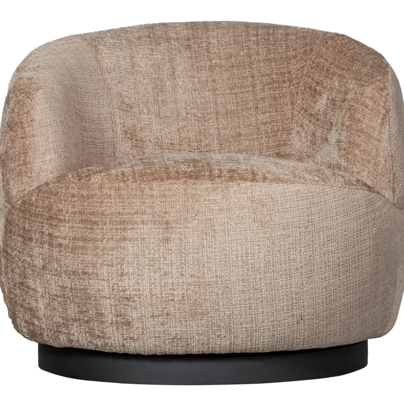 Woood Draaifauteuil Woolly Chenille Zand