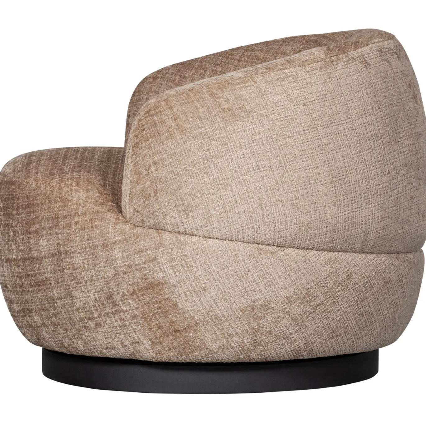 Woood Draaifauteuil Woolly Chenille Zand