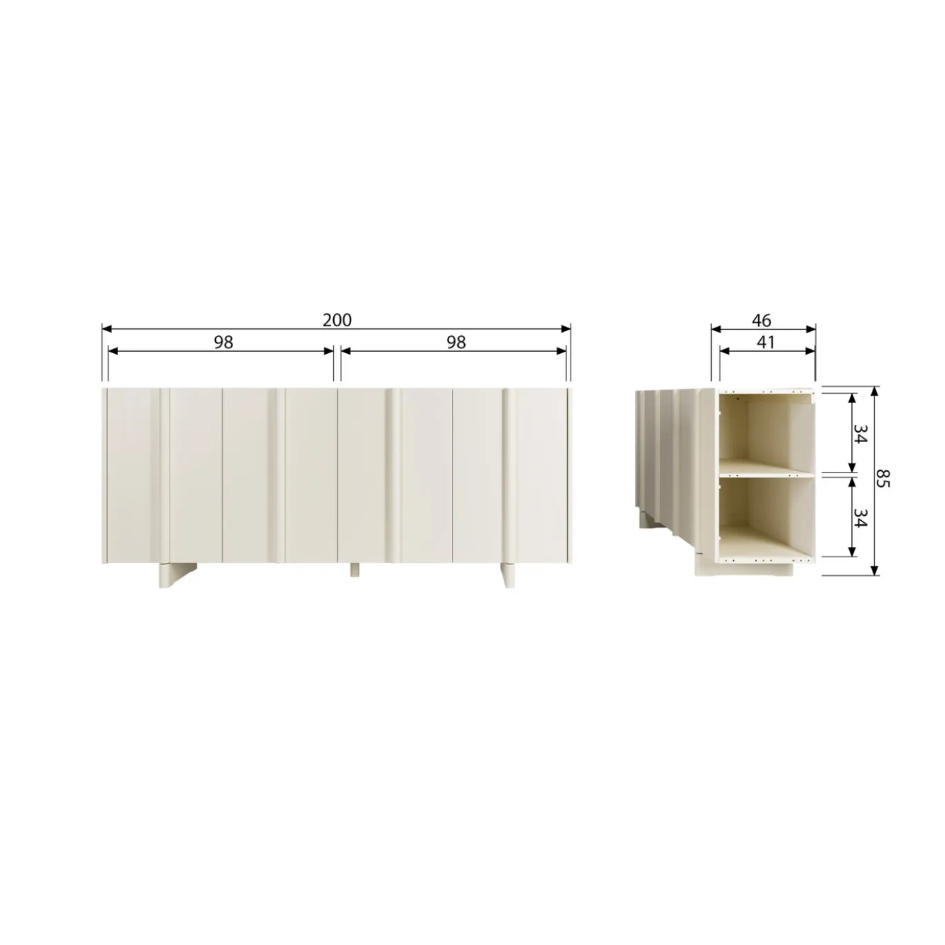 Woood Dressoir Basu Grenen Dust