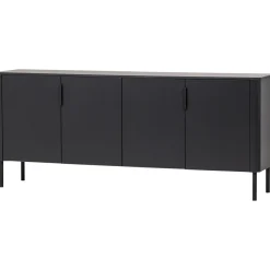 Woood Dressoir Gunnar 200cm Grenen Matzwart