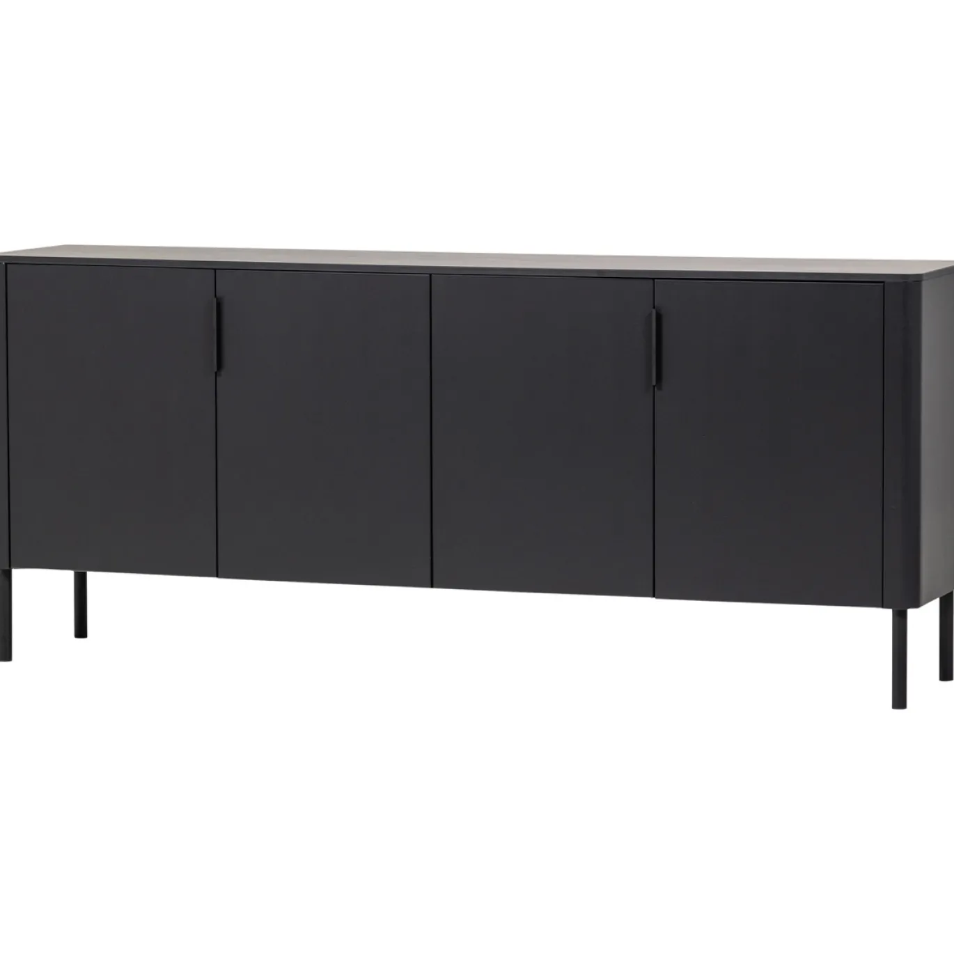 Woood Dressoir Gunnar 200cm Grenen Matzwart