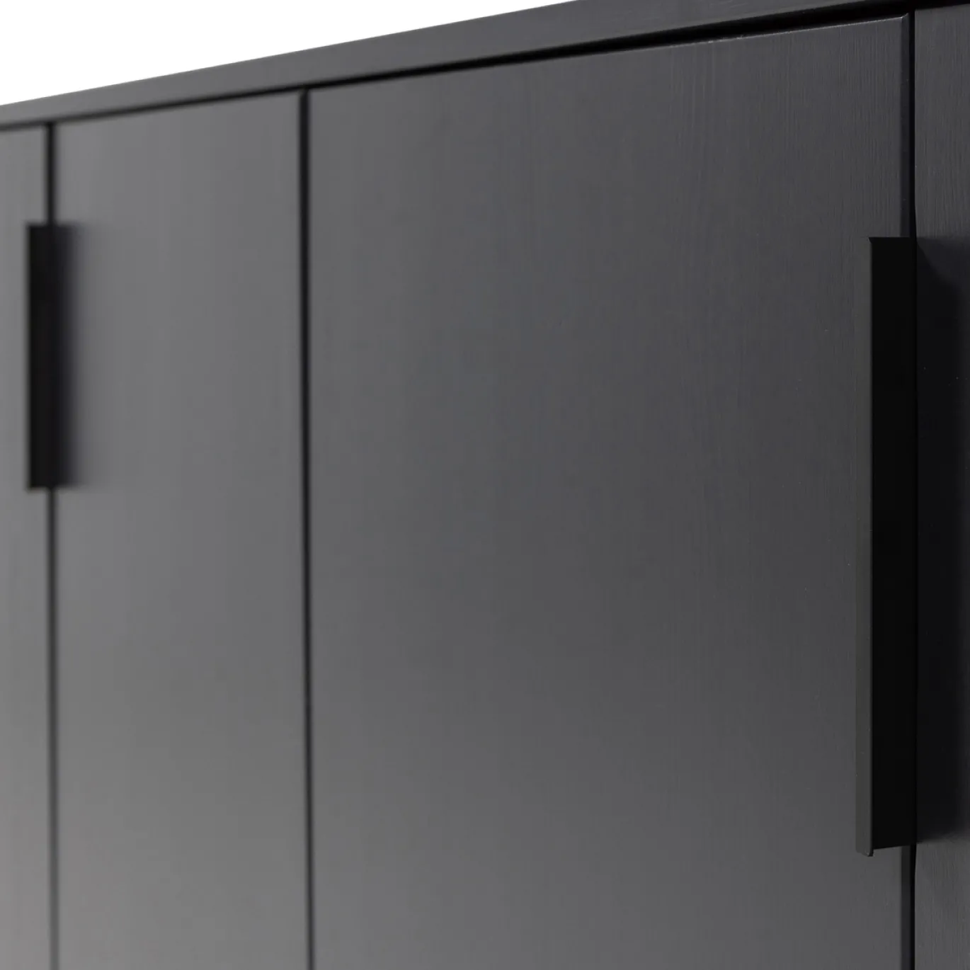 Woood Dressoir Gunnar 200cm Grenen Matzwart