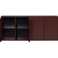 Woood Dressoir Merel Grenen Bordeauxrood