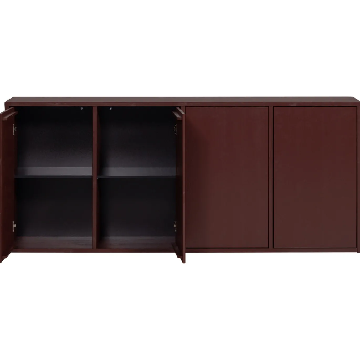 Woood Dressoir Merel Grenen Bordeauxrood