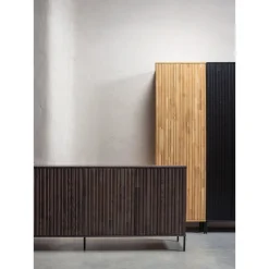 Woood Dressoir New Gravure 200cm Essen Fineer Espresso