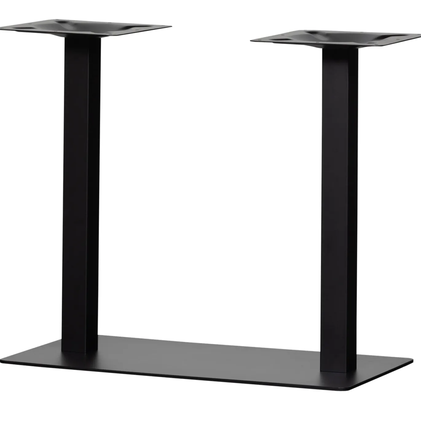 Woood Dubbele Vierkante Buisvoet Bistro Metaal Matzwart 72x80x40cm