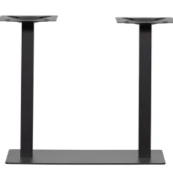 Woood Dubbele Vierkante Buisvoet Bistro Metaal Matzwart 72x80x40cm