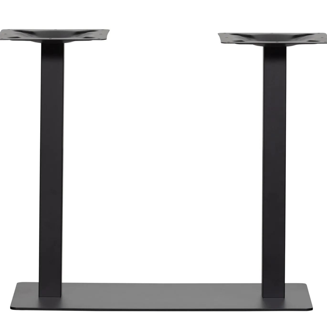 Woood Dubbele Vierkante Buisvoet Bistro Metaal Matzwart 72x80x40cm