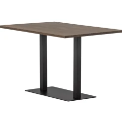 Woood Dubbele Vierkante Buisvoet Bistro Metaal Matzwart 72x80x40cm