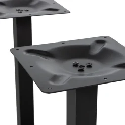 Woood Dubbele Vierkante Buisvoet Bistro Metaal Matzwart 72x80x40cm