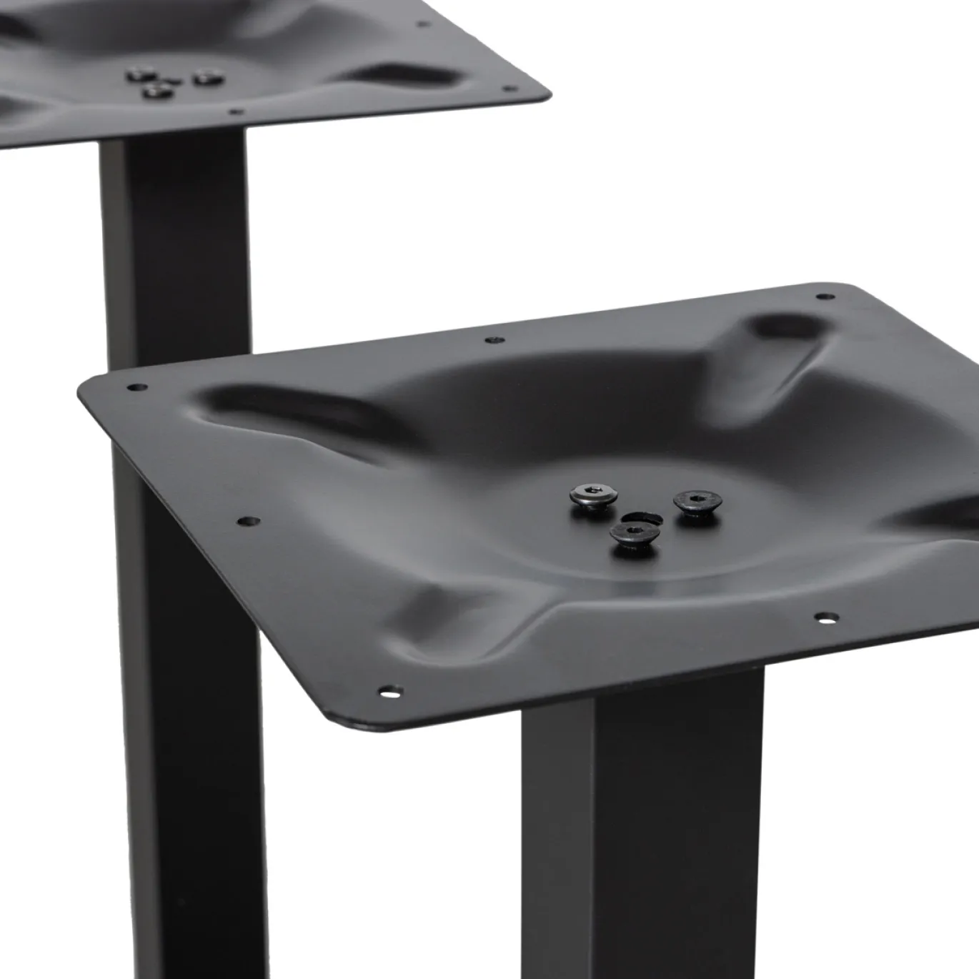 Woood Dubbele Vierkante Buisvoet Bistro Metaal Matzwart 72x80x40cm