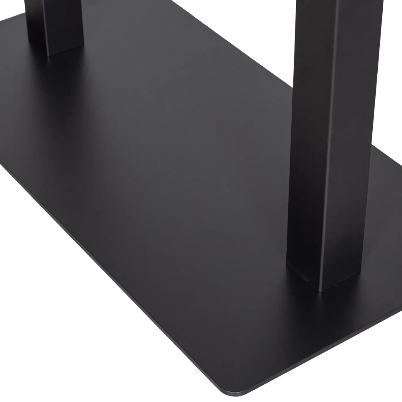 Woood Dubbele Vierkante Buisvoet Bistro Metaal Matzwart 72x80x40cm