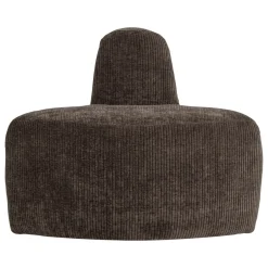 Woood Eetkamerbank Mojo Base Hoek Rond Rugleuning Ribstof Bruin