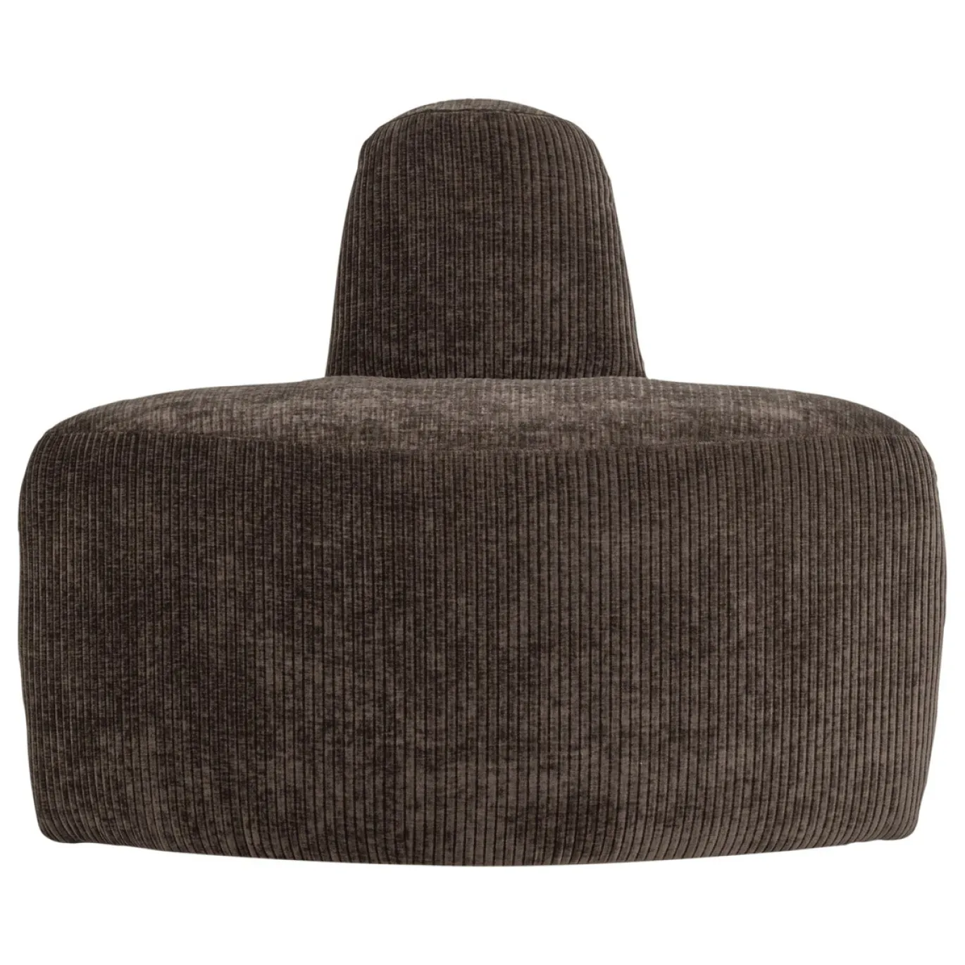 Woood Eetkamerbank Mojo Base Hoek Rond Rugleuning Ribstof Bruin