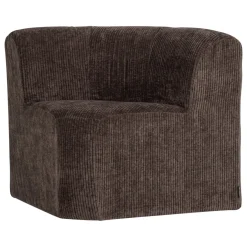Woood Eetkamerbank Mojo Base Hoek Met Rugleuning Ribstof Bruin