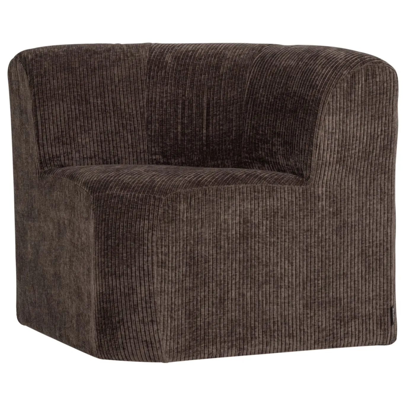 Woood Eetkamerbank Mojo Base Hoek Met Rugleuning Ribstof Bruin
