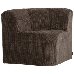 Woood Eetkamerbank Mojo Base Hoek Met Rugleuning Ribstof Bruin