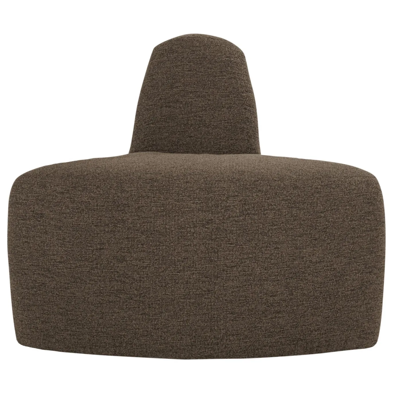 Woood Eetkamerbank Mojo Base Hoek Rond Rugleuning Bouclé Bruin