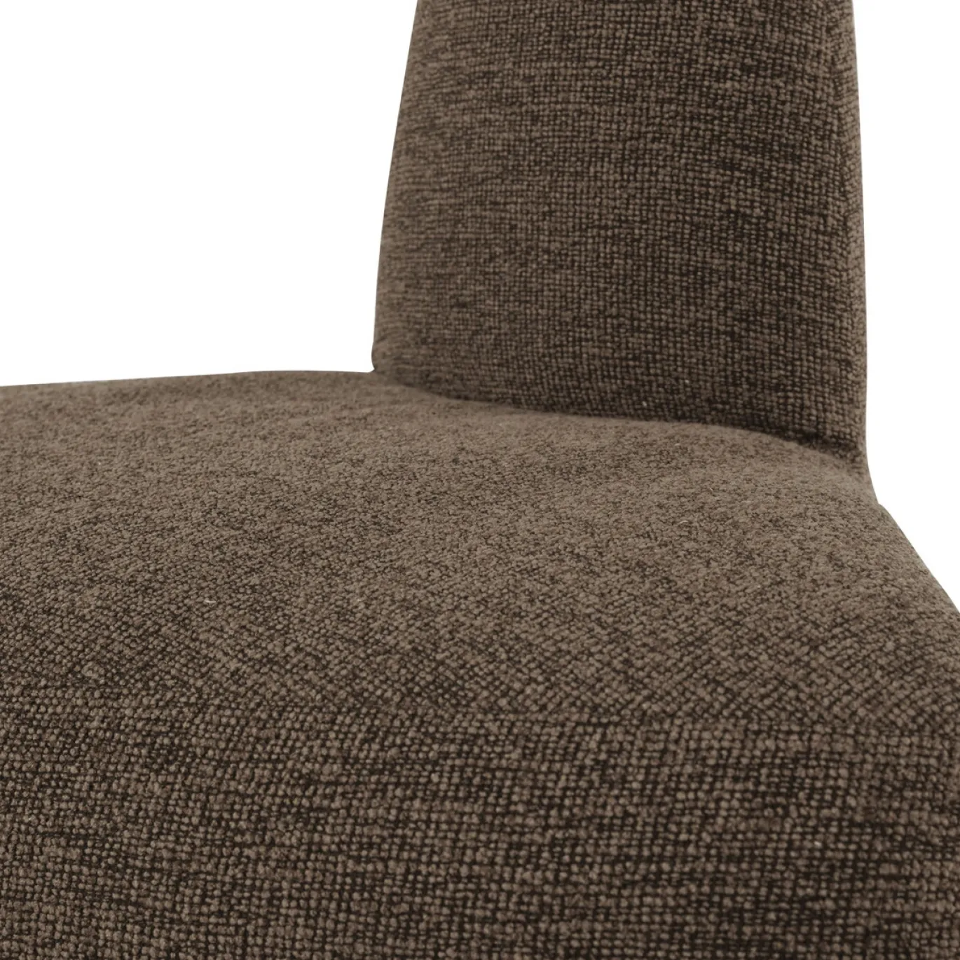 Woood Eetkamerbank Mojo Base Hoek Rond Rugleuning Bouclé Bruin