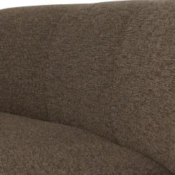 Woood Eetkamerbank Mojo Base Halfronde Hoek Rug Bouclé Bruin