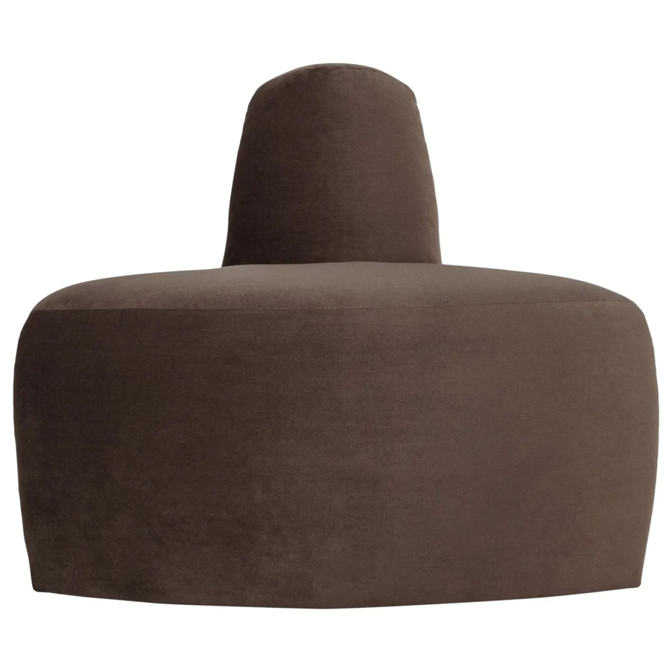 Woood Eetkamerbank Mojo Base Hoek Rond Rugleuning Velvet Bruin
