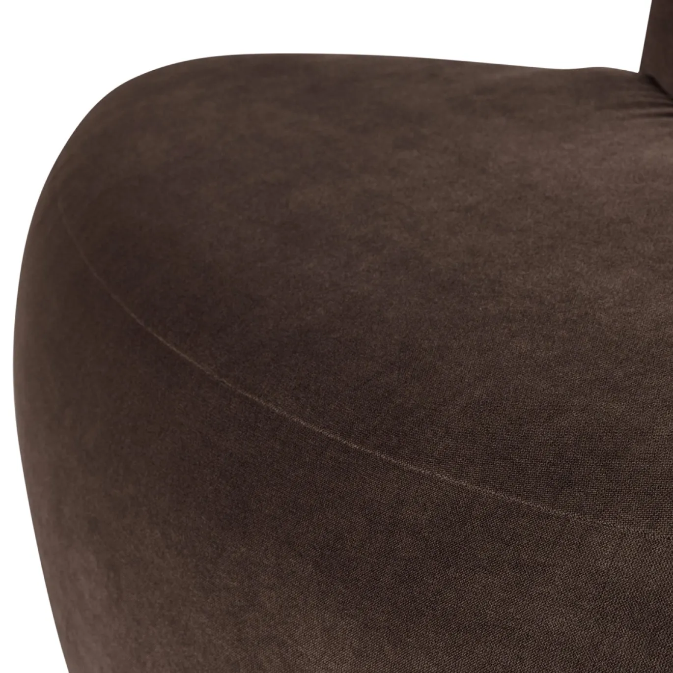 Woood Eetkamerbank Mojo Base Hoek Rond Rugleuning Velvet Bruin