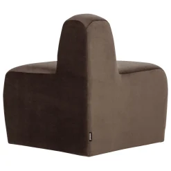 Woood Eetkamerbank Mojo Base Hoek Rond Rugleuning Velvet Bruin