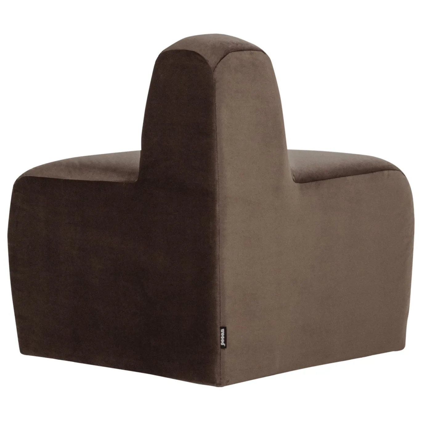 Woood Eetkamerbank Mojo Base Hoek Rond Rugleuning Velvet Bruin