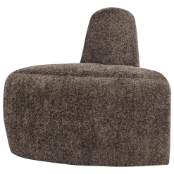 Woood Eetkamerbank Mojo Base Hoek Rond Rugleuning Wollig Bruin