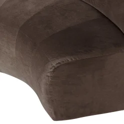 Woood Eetkamerbank Mojo Base Halfronde Hoek Rug Velvet Bruin