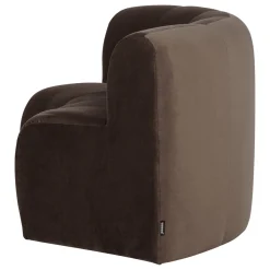 Woood Eetkamerbank Mojo Base Halfronde Hoek Rug Velvet Bruin