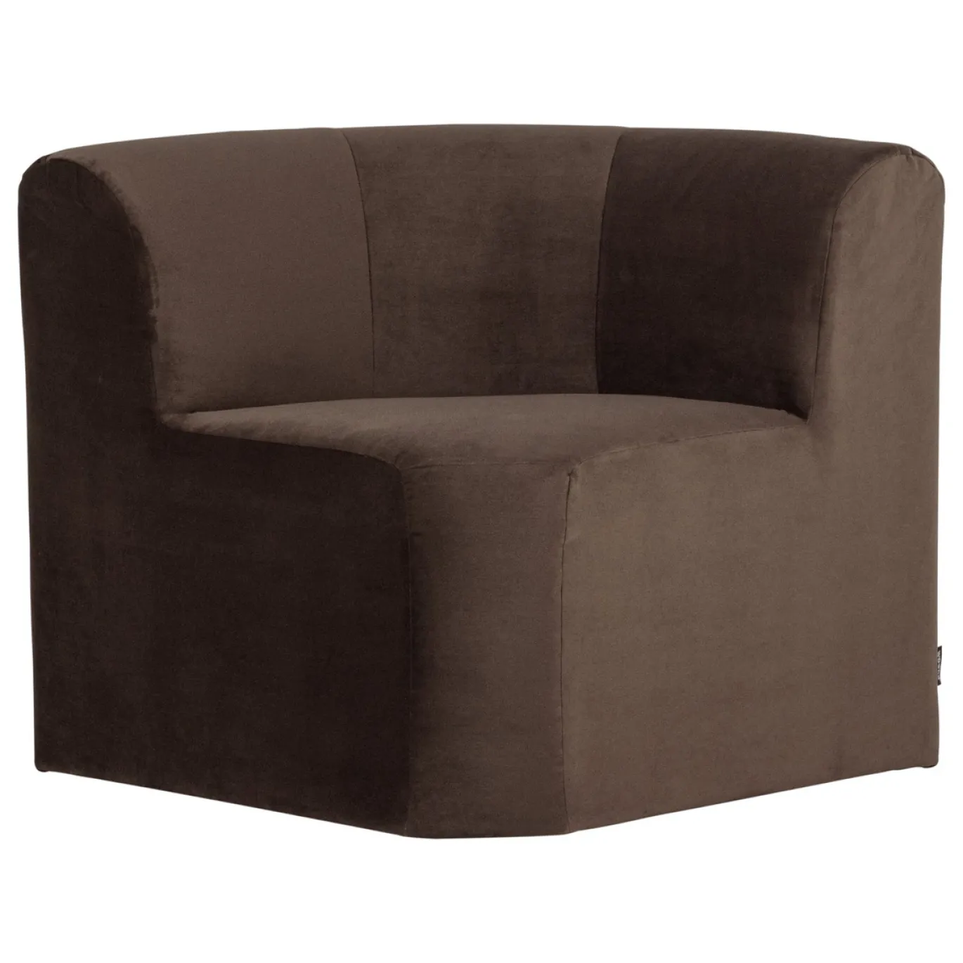 Woood Eetkamerbank Mojo Base Hoek Rugleuning Velvet Bruin