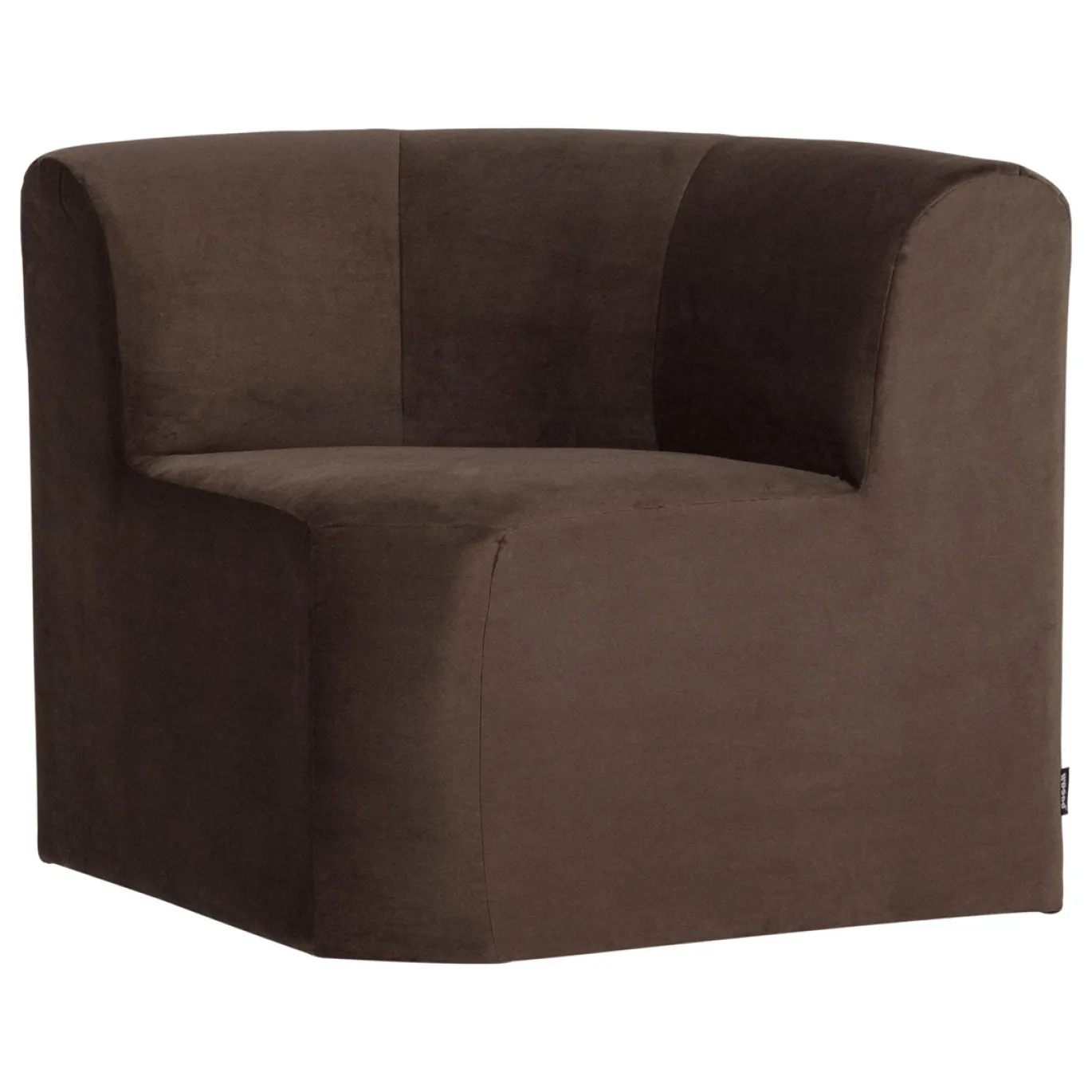 Woood Eetkamerbank Mojo Base Hoek Rugleuning Velvet Bruin