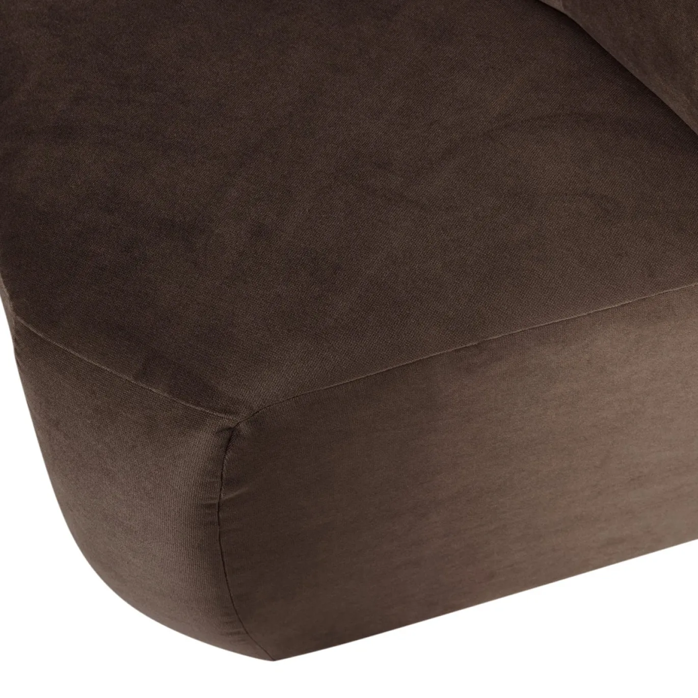 Woood Eetkamerbank Mojo Base Hoek Rugleuning Velvet Bruin