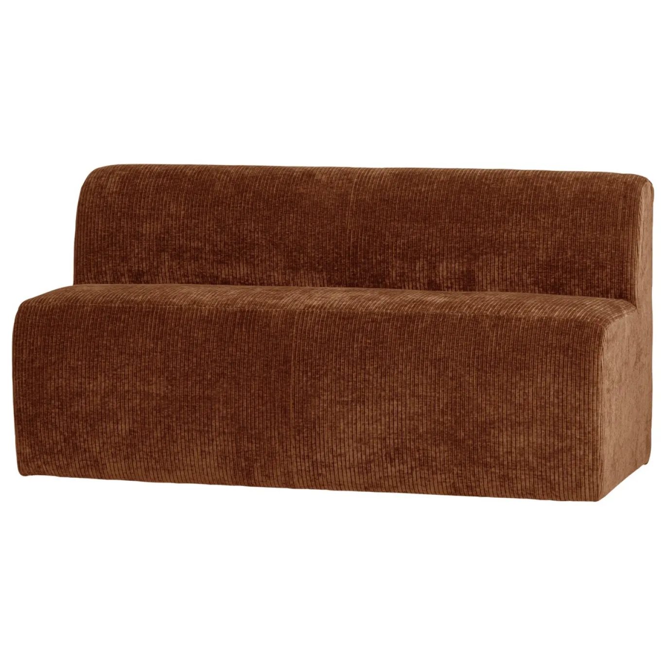 Woood Eetkamerbank Mojo Base Ribstof Roestbruin 164cm