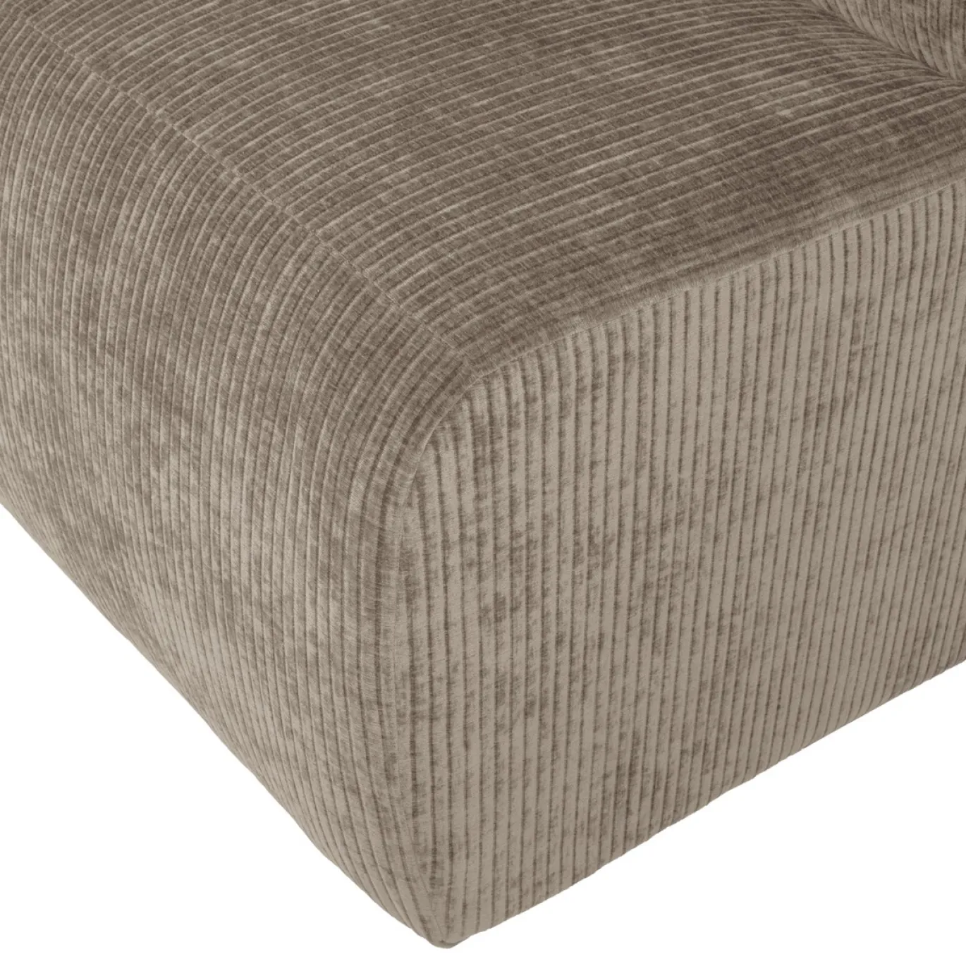 Woood Eetkamerbank Mojo Base Ribstof Donkerzand 84cm