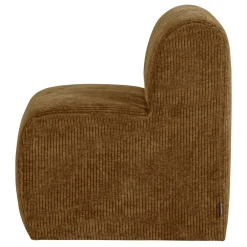Woood Eetkamerbank Mojo Base Ribstof Honinggeel 84cm