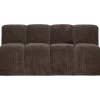 Woood Eetkamerbank Mojo 164cm Ribstof Bruin