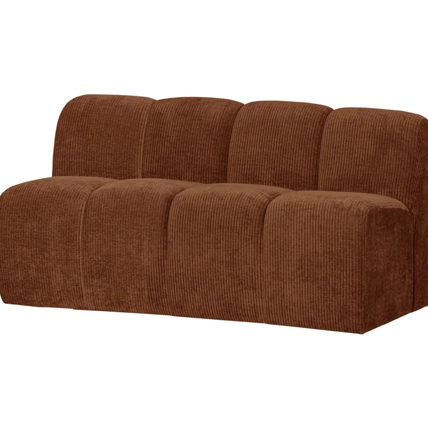 Woood Eetkamerbank Mojo 164cm Ribstof Roestbruin
