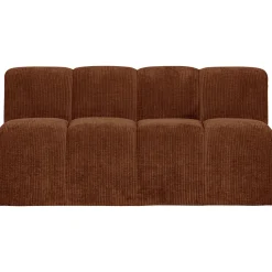 Woood Eetkamerbank Mojo 164cm Ribstof Roestbruin