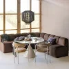 Woood Eetkamerbank Mojo Velvet Bruin 164cm
