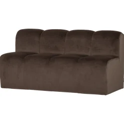 Woood Eetkamerbank Mojo Velvet Bruin 164cm