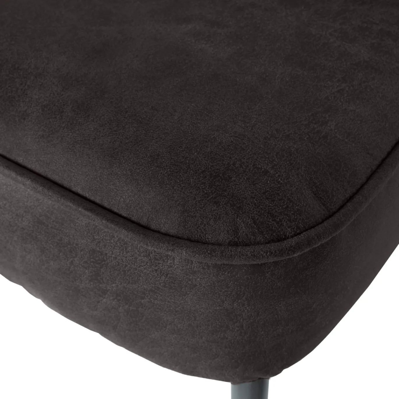Woood Eetkamerbank Vogue Leer Zwart