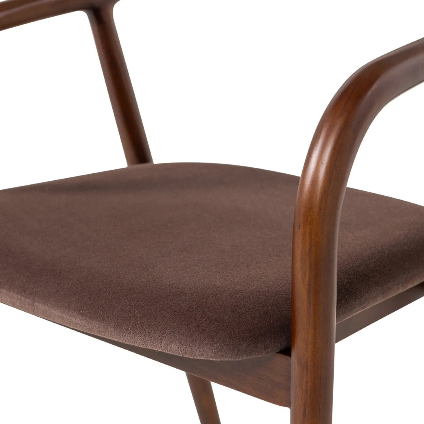 Woood Eetkamerstoel Bran Beukenhout Velvet Bruin