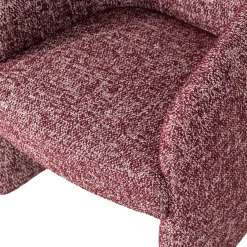 Woood Eetkamerstoel Cordo Met Wielen Melange Bordeauxrood