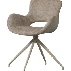 Woood Eetkamerstoel Eliva Structure Velvet Zand - Set Van 2